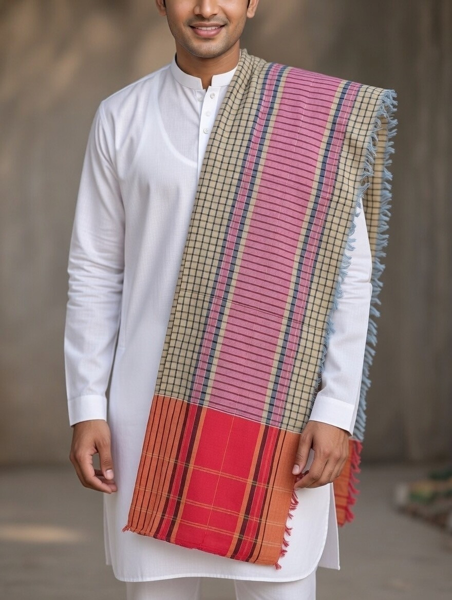 Heritage Premium Check Cotton Gamcha for Men