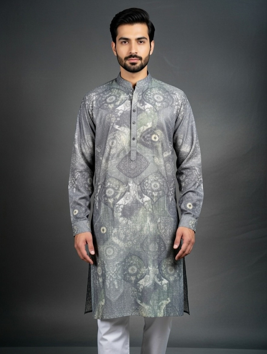 Royal Sage Mosaic Premium Panjabi